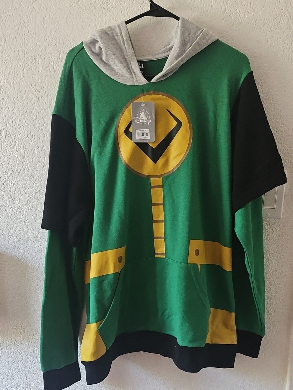 Disney Loki-Inspired Green & Yellow Kids Superhero Hoodie